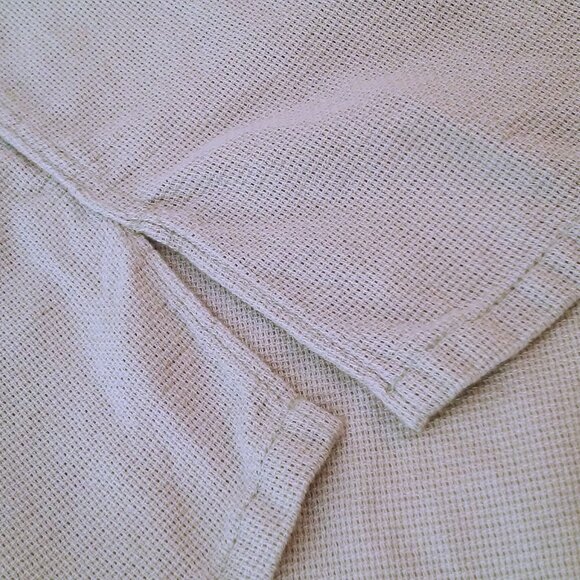 Vintage 80s L.L. Bean Coolweave Shirt Top Lady-M Cotton ButtonUp SSL Vents Tan - Picture 9 of 16